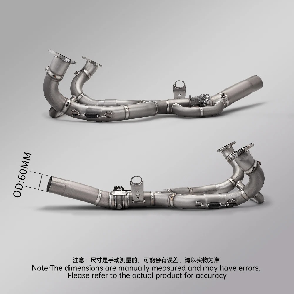 New Titanium Head Pipe with Electric Controlled Valve for R1300GS R1300 Adventure Motorcycle Exhaust Manifold 60mm